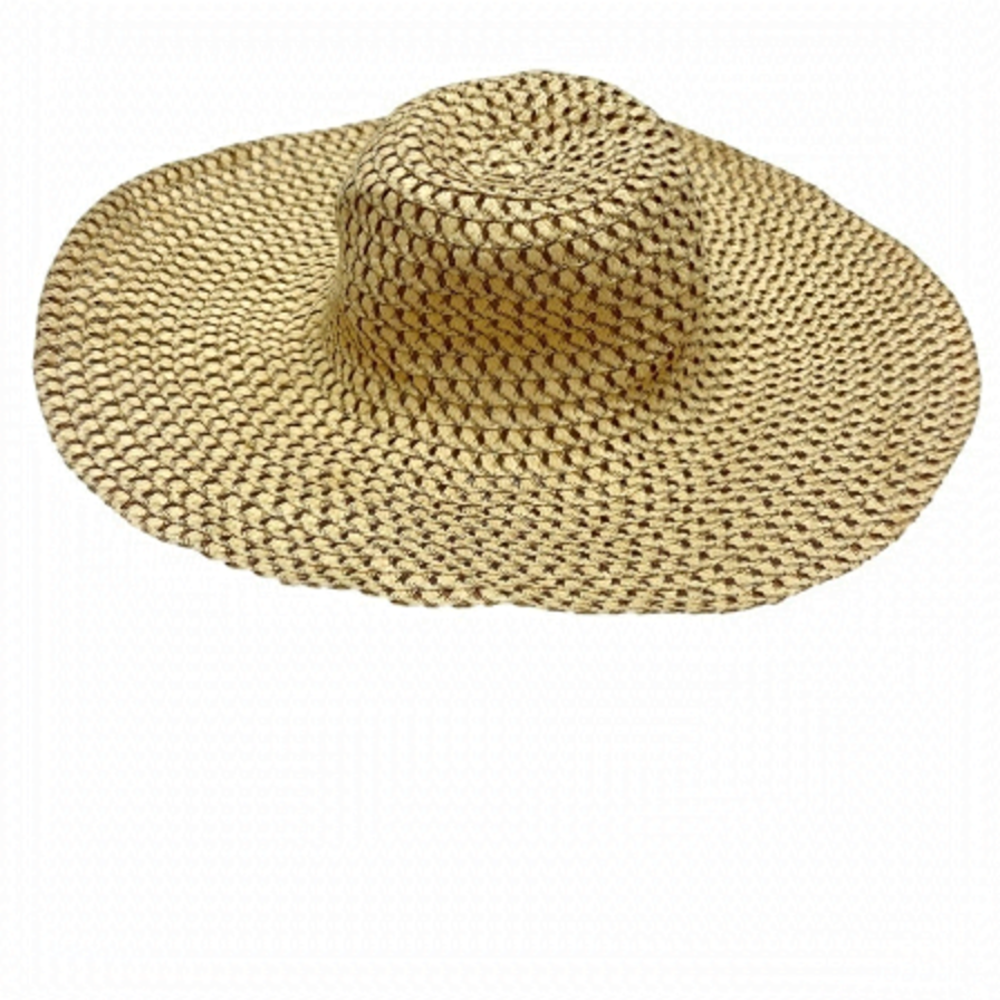 Beach hat Tan Fedora sun straw paper hat woman’s